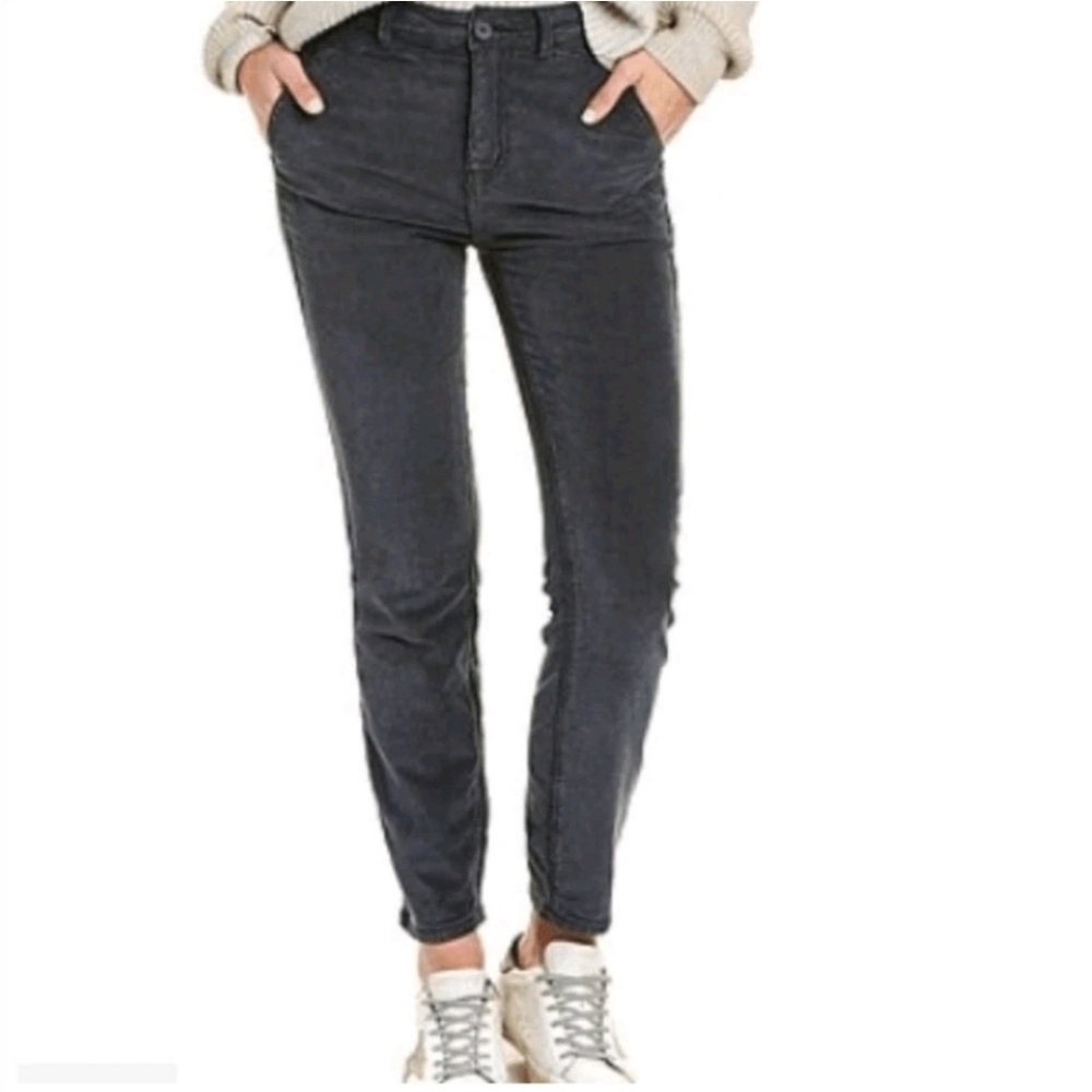 We the Free Fine Line Straight Leg Crop Pants Size 14 Black Grey